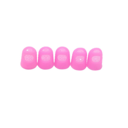 Set 5 degetare din silicon, Roz